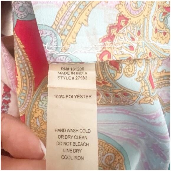 Soft Surroundings Bohemian Tunic Size Large Multi Pattern Colorful With Tassels - Picture 14 of 14